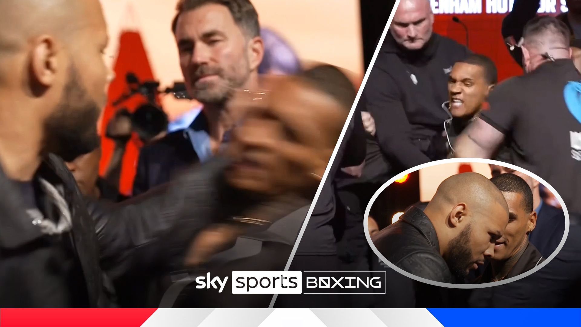 Chris Eubank Jr SMASHES EGG into Conor Benn's face to spark chaos