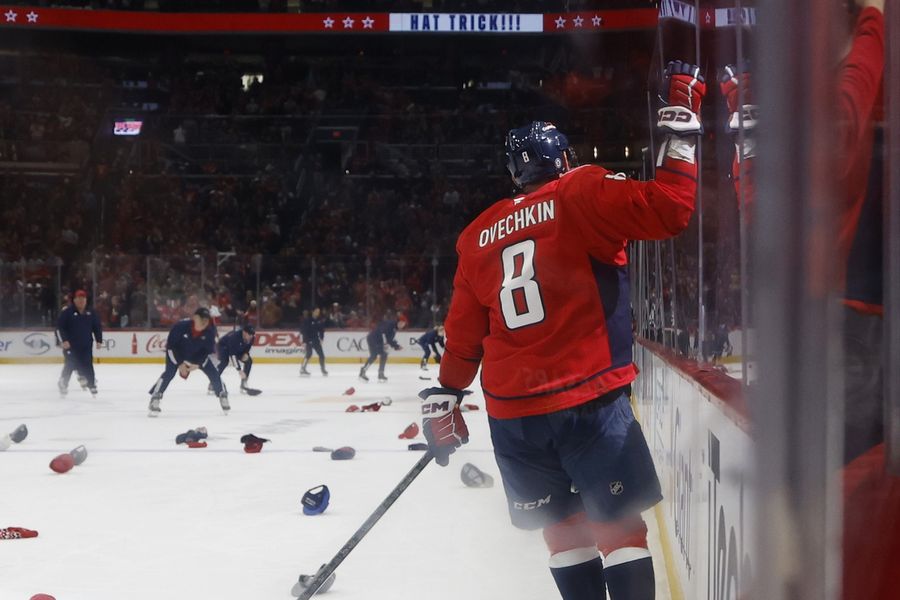 Deadspin | NHL roundup: Alex Ovechkin (hat trick) 13 from all-time goal mark