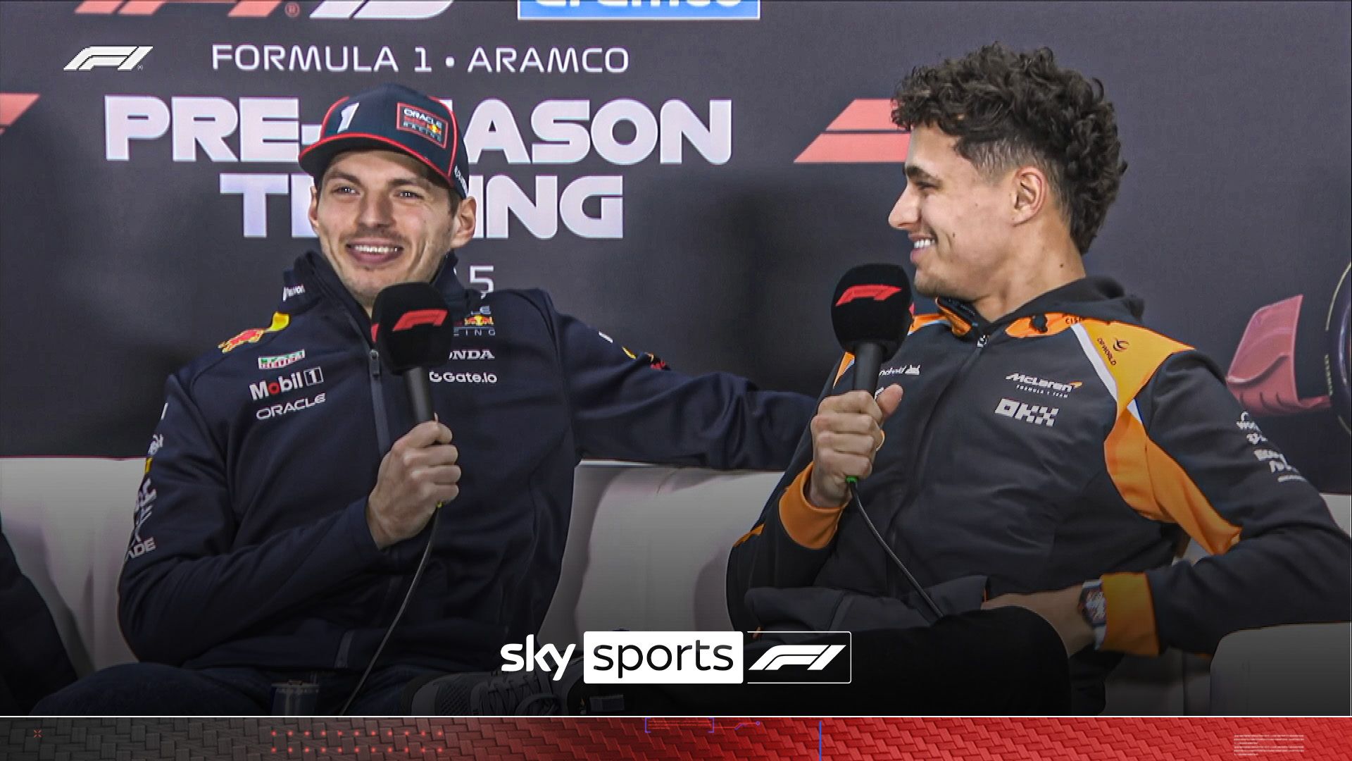 F1 Testing: Max Verstappen and Lando Norris share HILARIOUS answer to last year's track drama