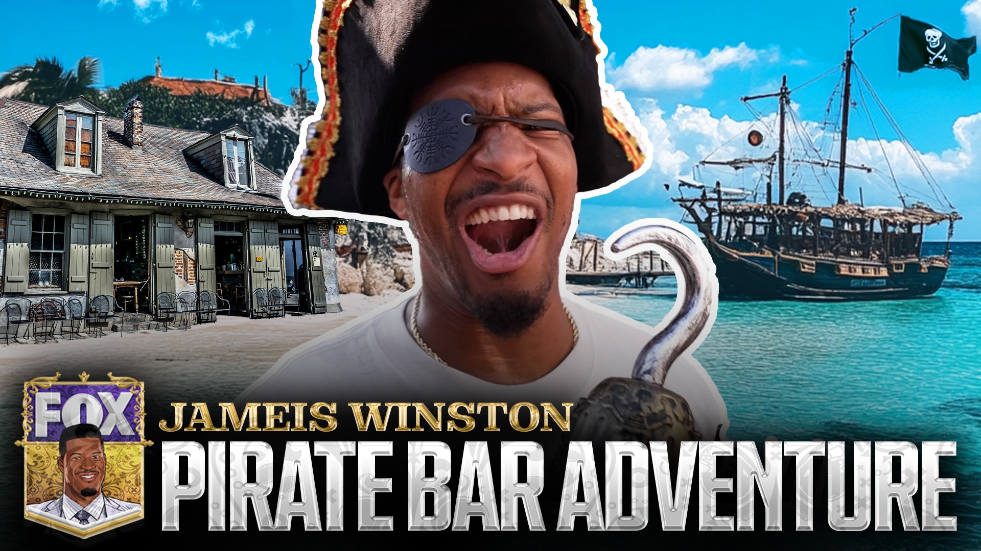 Jameis Winston searches for BURIED TREASURE inside of 300 year-old Pirate Bar | Super Bowl LIX