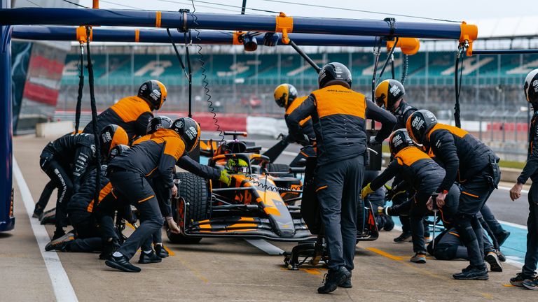 McLaren become first F1 team to reveal 2025 car as Lando Norris and Oscar Piastri drive MCL39 at Silverstone