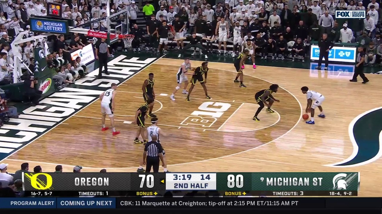 Michigan State's Jase Richardson makes incredible drive to the basket to seal win against Oregon