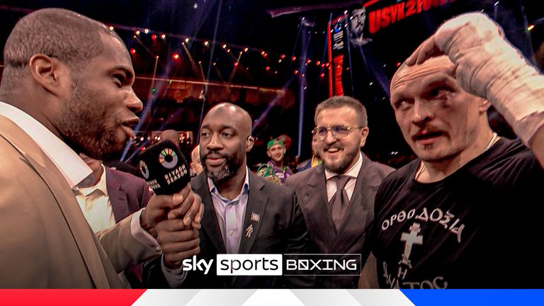 Oleksandr Usyk reacts to Daniel Dubois confrontation: 'What are you doing here? This is my place!'