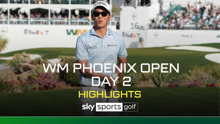 PGA Tour golf: Emiliano Grillo hits slam-dunk ace on 16th at WM Phoenix Open as Thomas Detry leads after round two