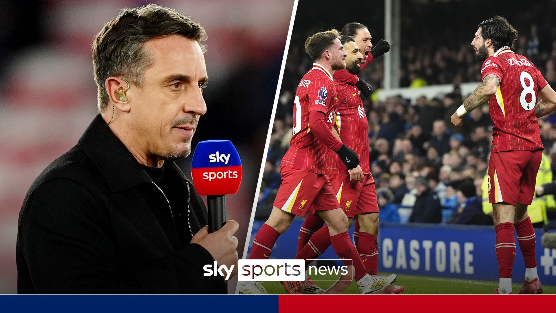 Premier League title race: Liverpool would have to fall apart for Arsenal to win title, says Gary Neville