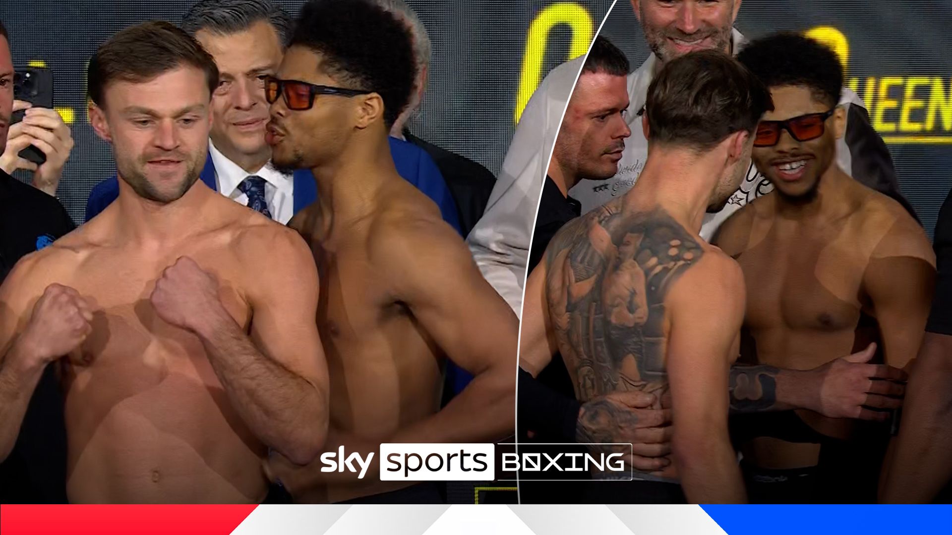 Shakur Stevenson pushes Josh Padley after heated face-off!