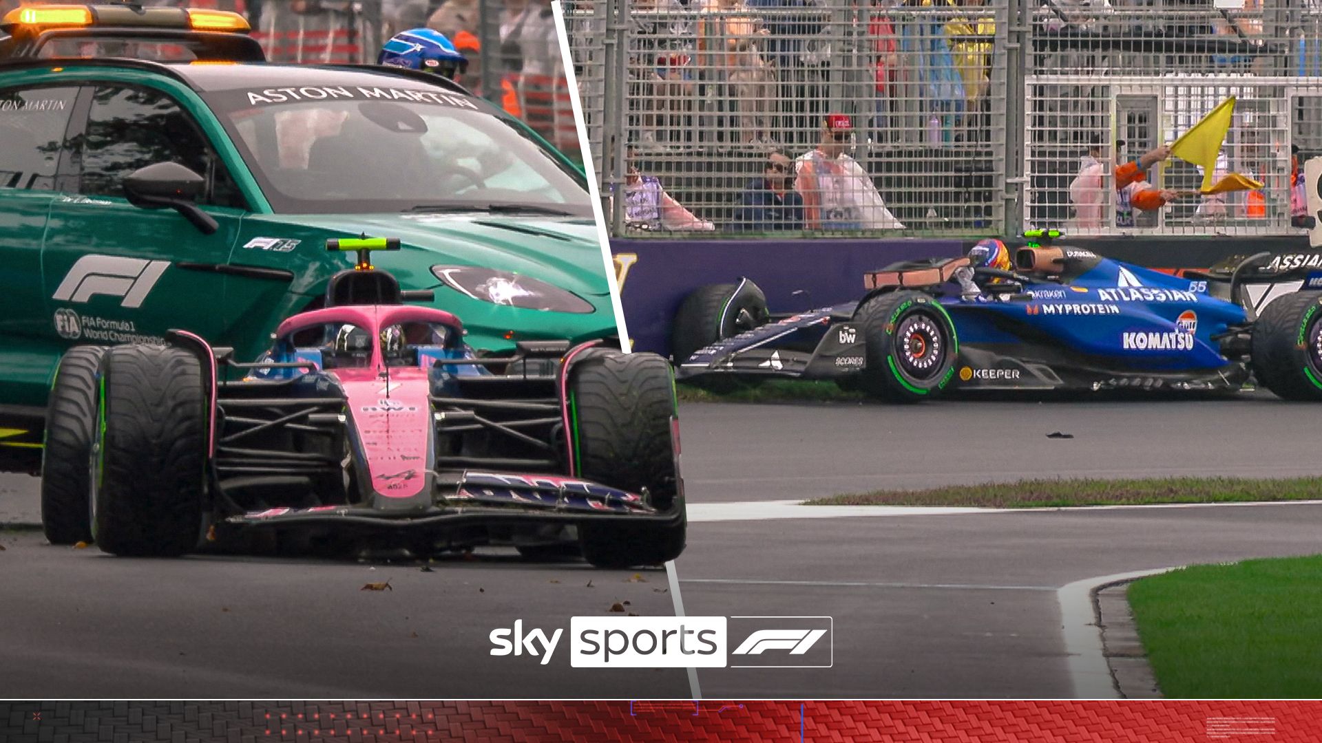 Australian GP: Jack Doohan and Carlos Sainz crash chaos causes first lap safety car