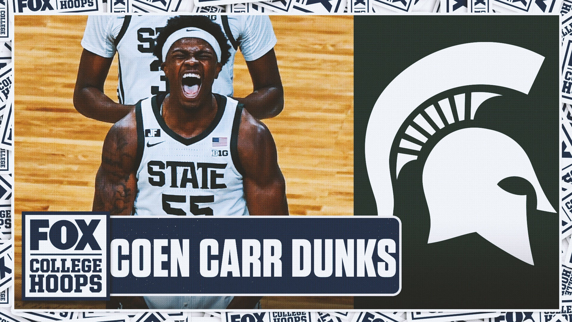 Coen Carr's BEST DUNKS with Michigan State from the 2024-2025 season | FOX College Hoops