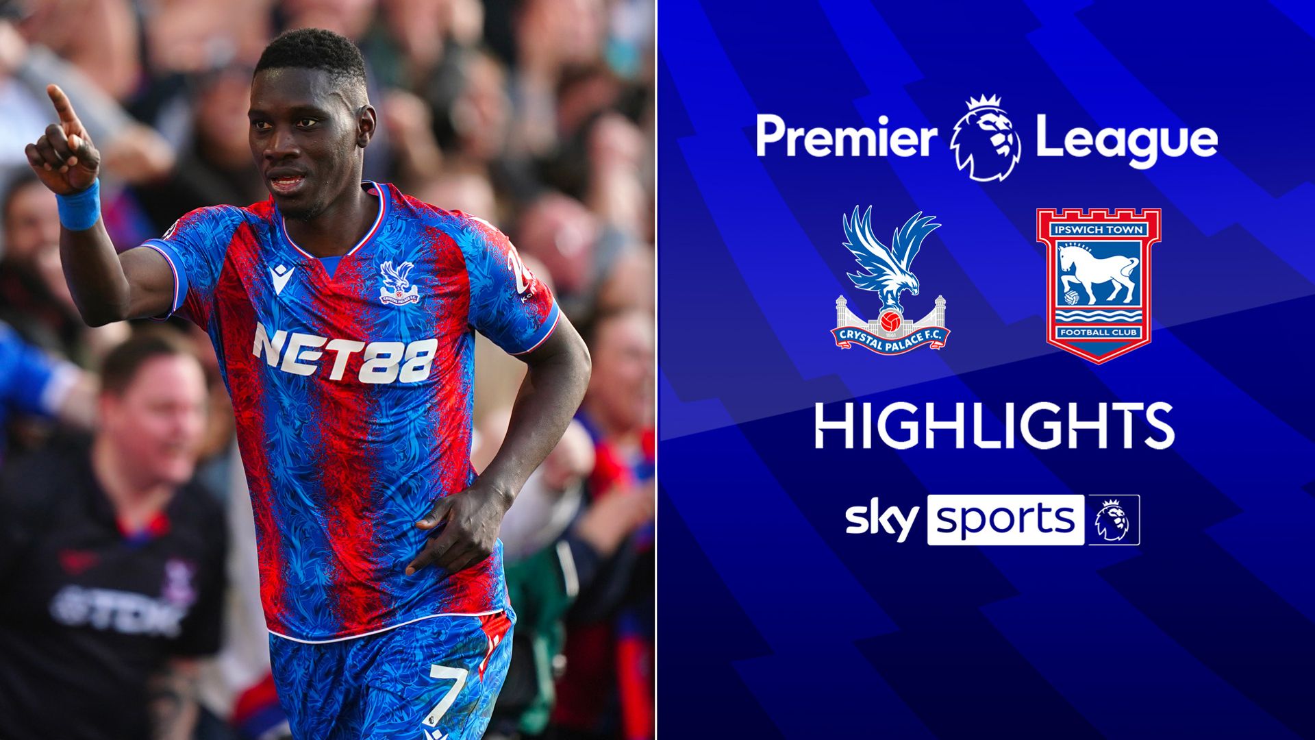 Crystal Palace 1-0 Ipswich Town | Premier League highlights