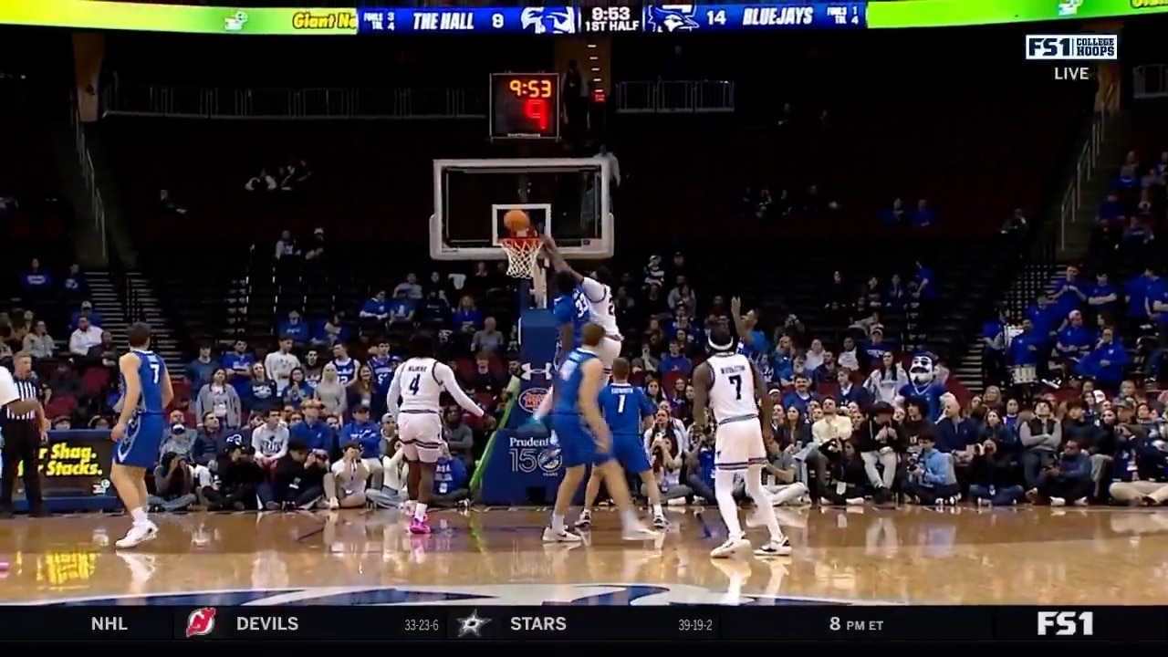 Fredrick King pulls off a NASTY block in Creighton's victory over Seton Hall