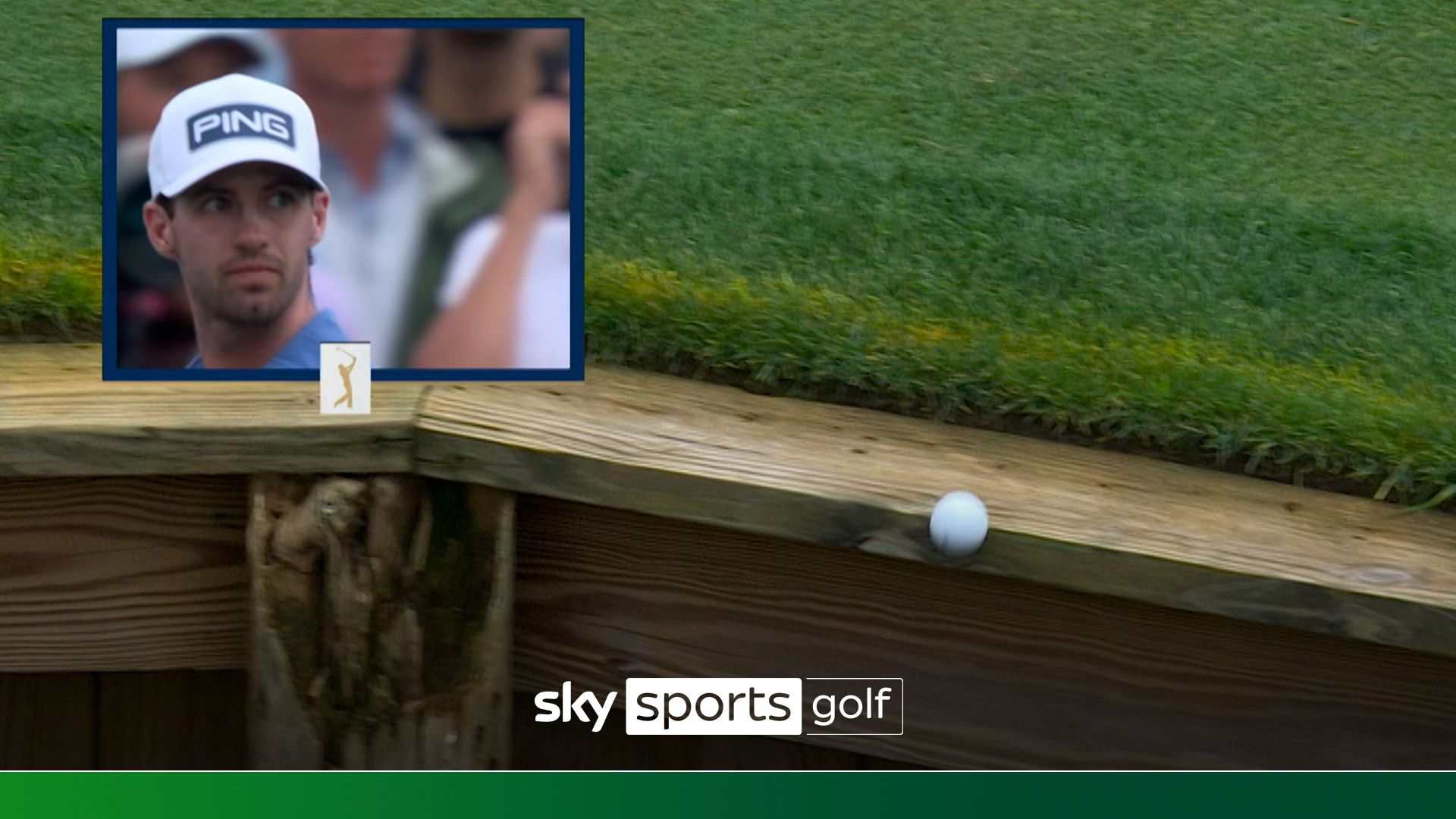 How unlucky is this!? | Alex Smalley's ball rolls along the edge of the 17th at TPC Sawgrass!