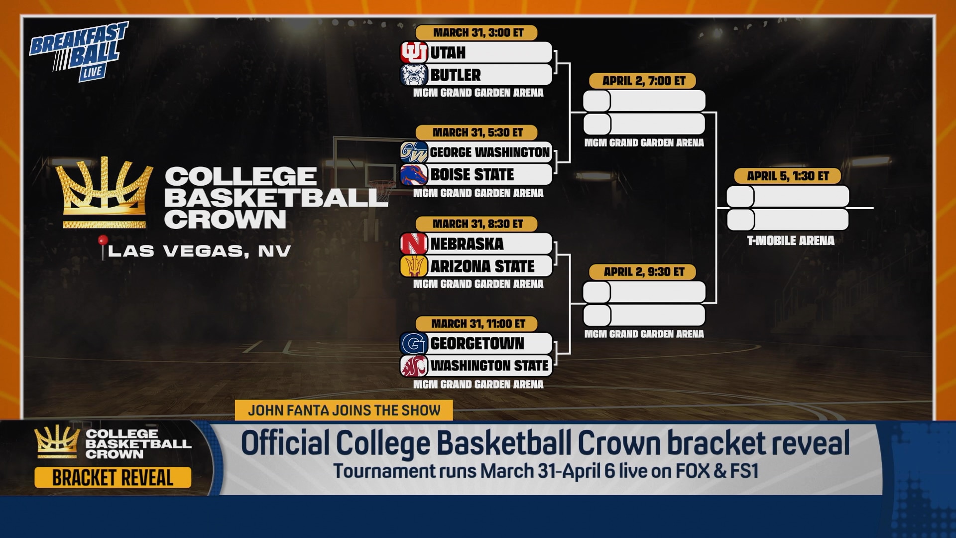 John Fanta reveals the first-ever College Basketball Crown Bracket | Breakfast Ball