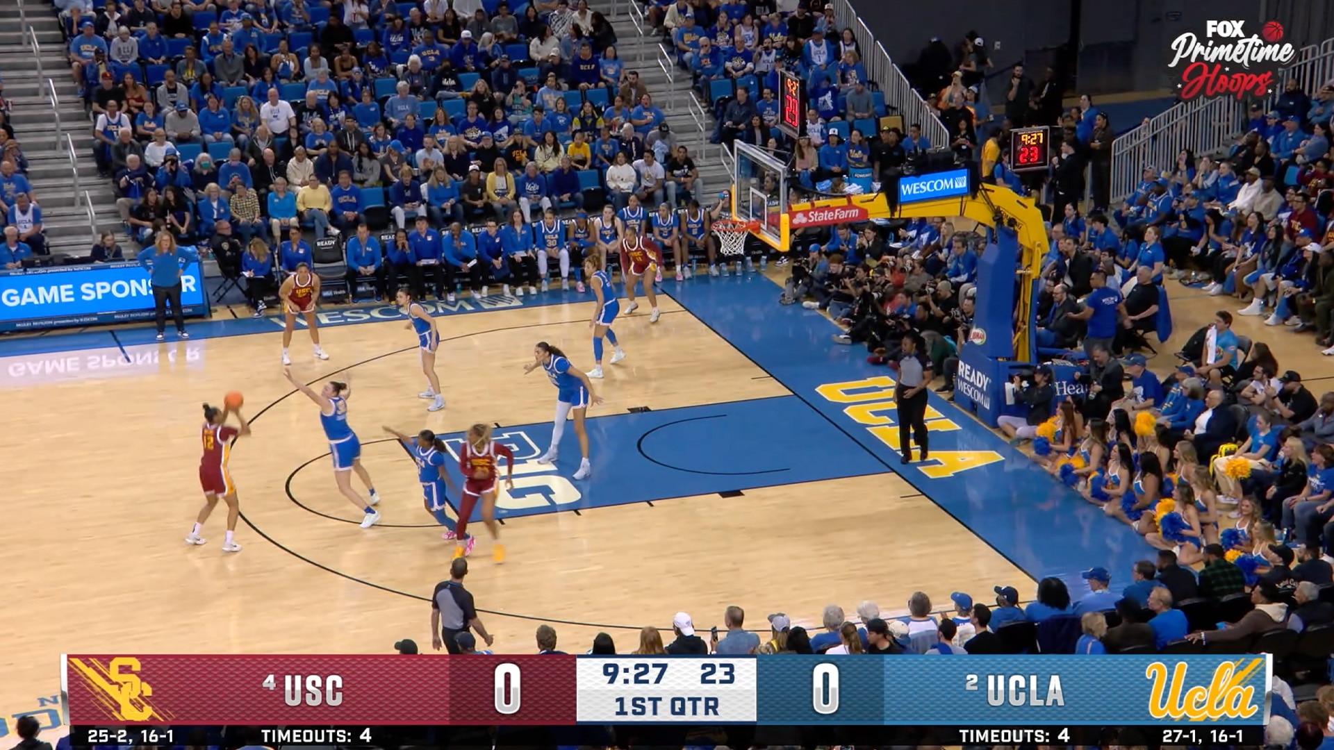 JuJu Watkins drains tough 3-pointer as USC leads UCLA