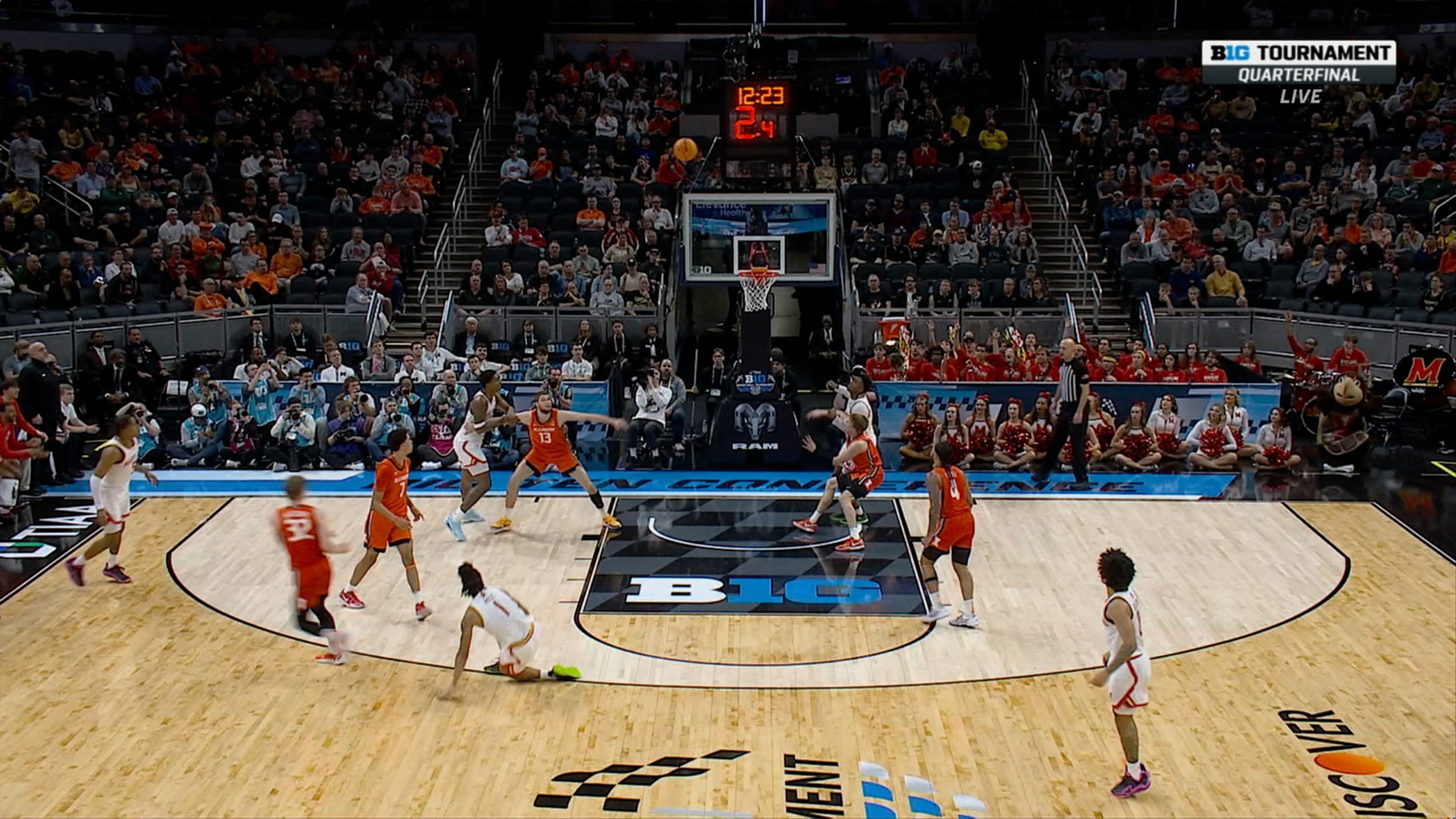 Maryland's Rodney Rice nails INCREDIBLE and-1 3-pointer against Illinois