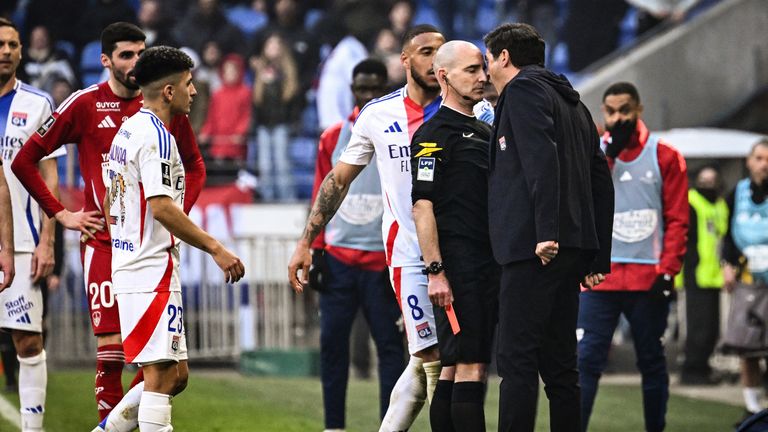 Paulo Fonseca: Lyon boss suspended for nine months after furious altercation with referee