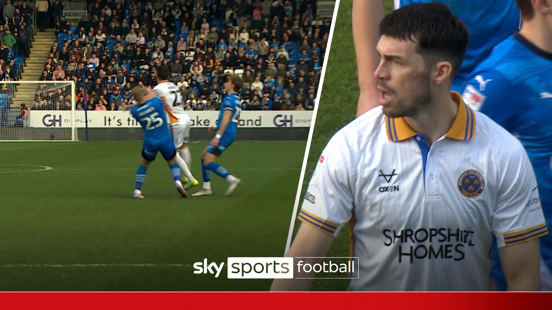 Quickest EFL red card on record! Shrewsbury's John Marquis sees red from kick-off