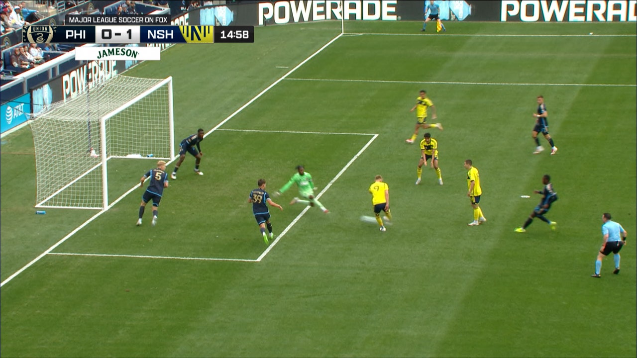 Sam Surridge's strike in '15 gives Nashville a 1-0 lead over Philadelphia