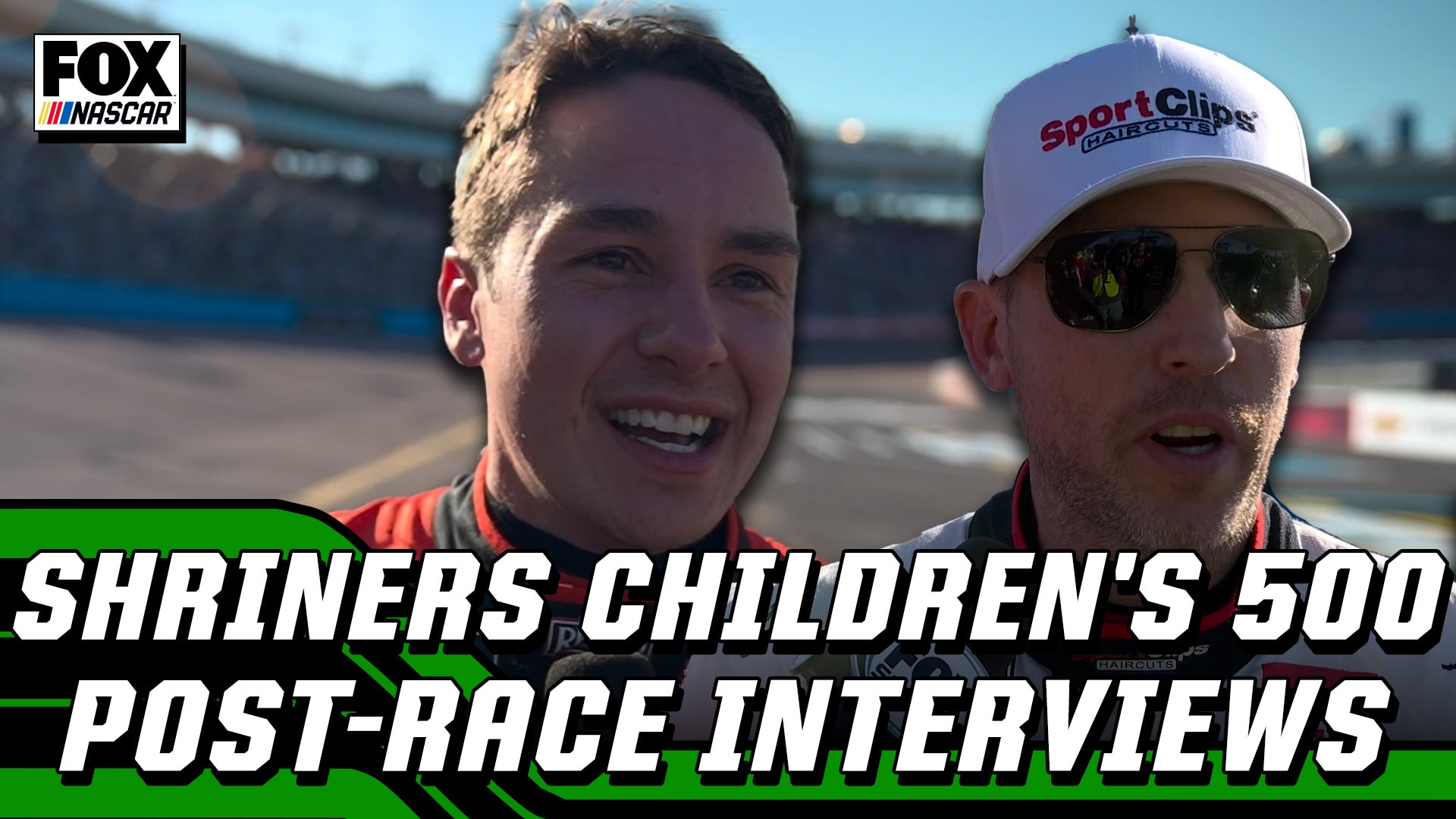 Shriners Children's 500: Christopher Bell, Denny Hamlin & Kyle Larson post-race interviews | NASCAR on FOX