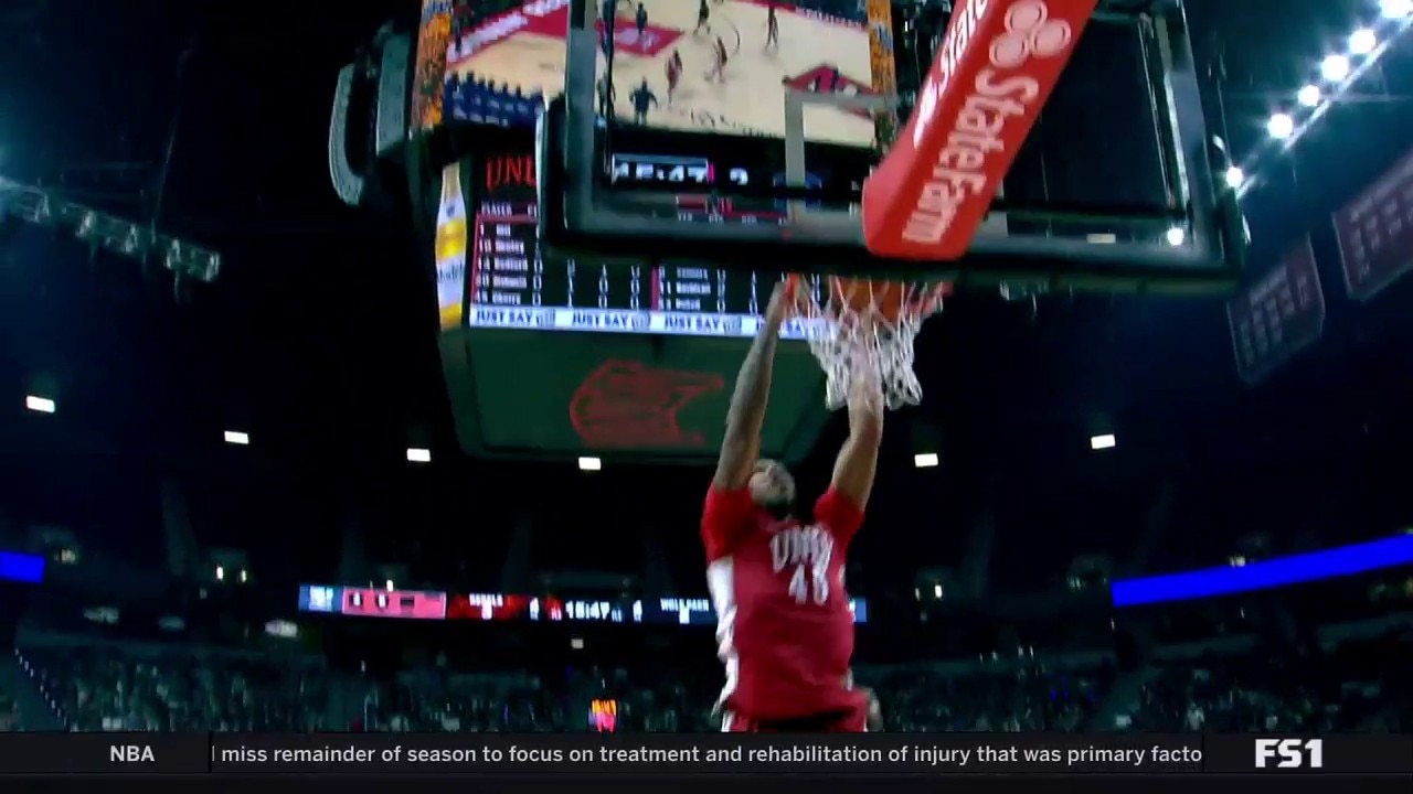 UNLV's Jeremiah "Bear" Cherry throws down slam dunk against Nevada