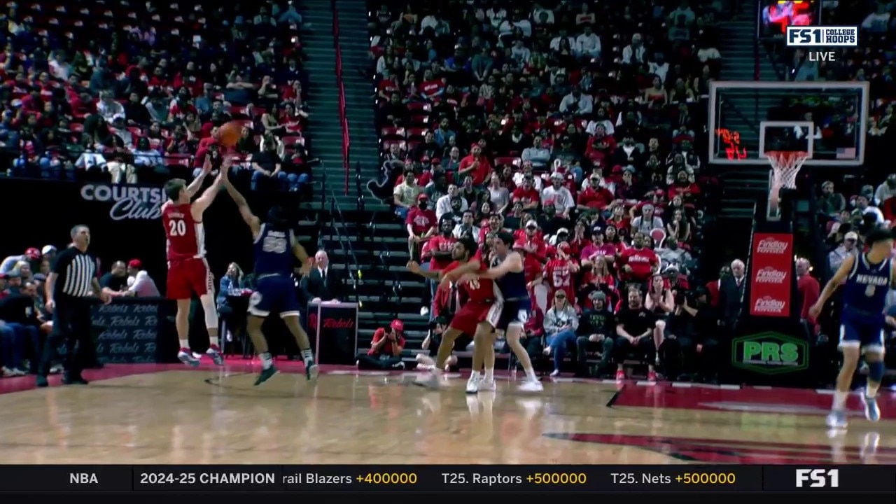 UNLV's Julian Rishwain makes and-1 3-pointer to extend lead against Nevada