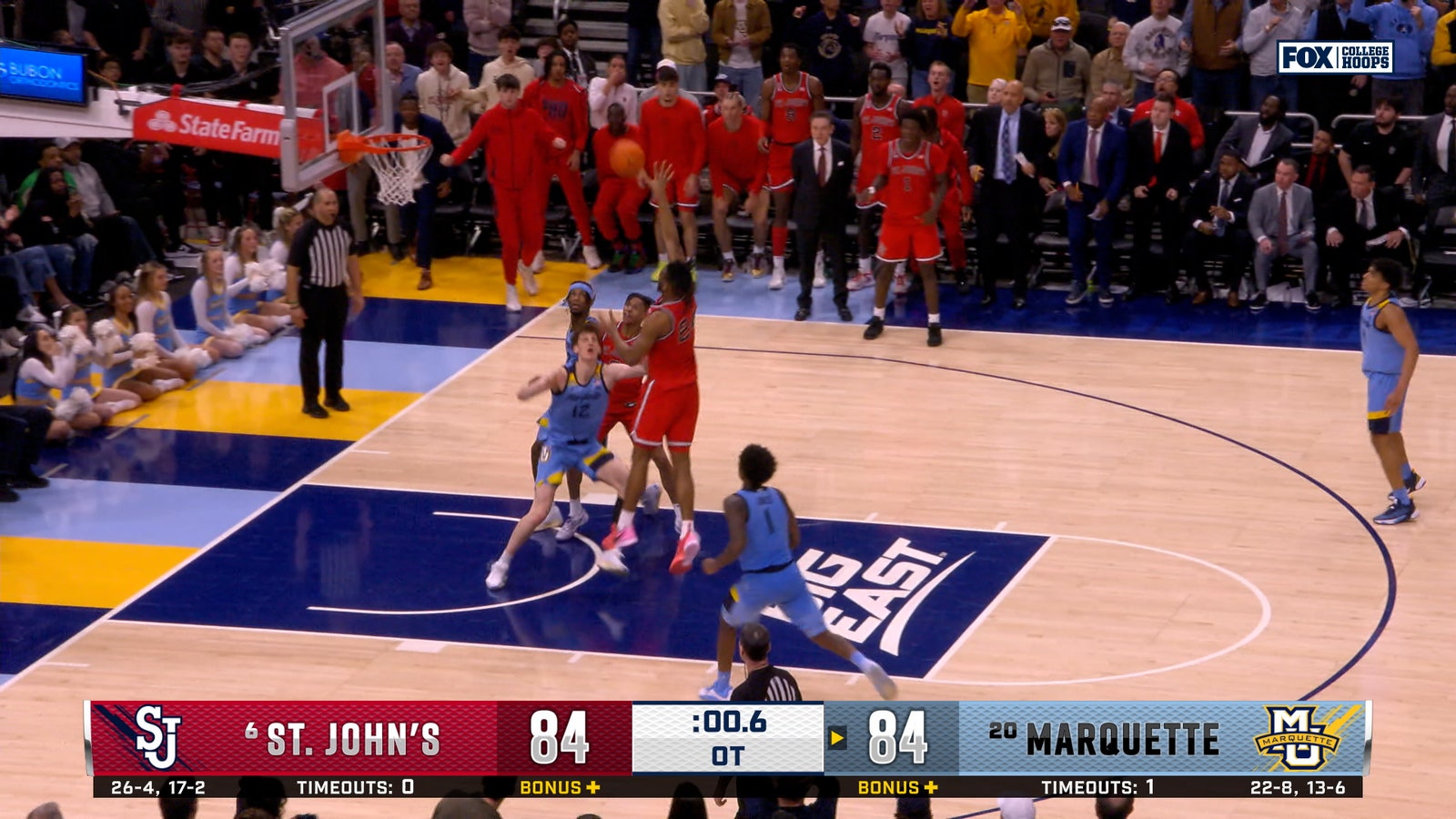 Zuby Ejiofor’s buzzer-beater in OT lifts No. 6 St. John’s over No. 20 Marquette